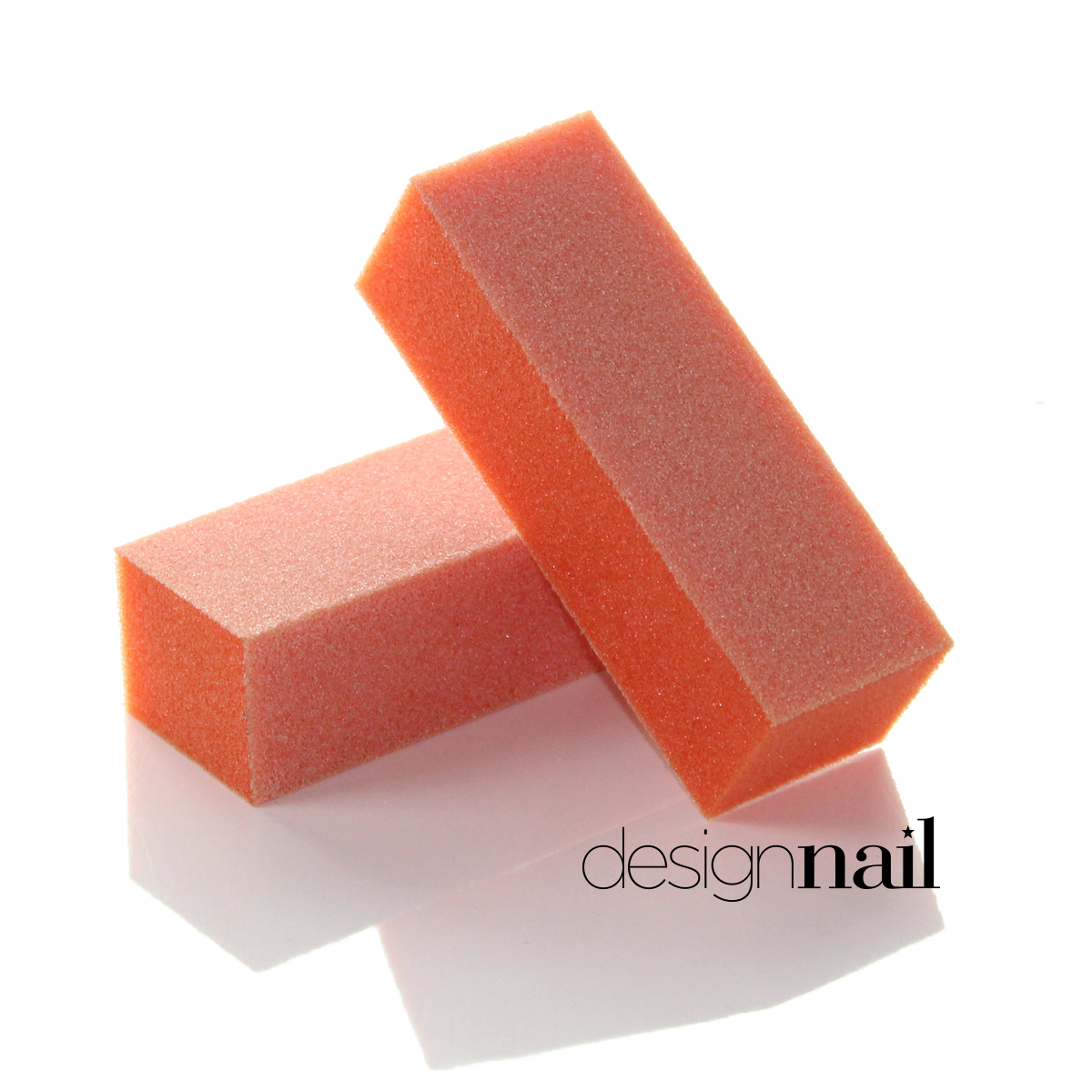 Pastel Orange 3 Sided Sanding Block by Design Nail